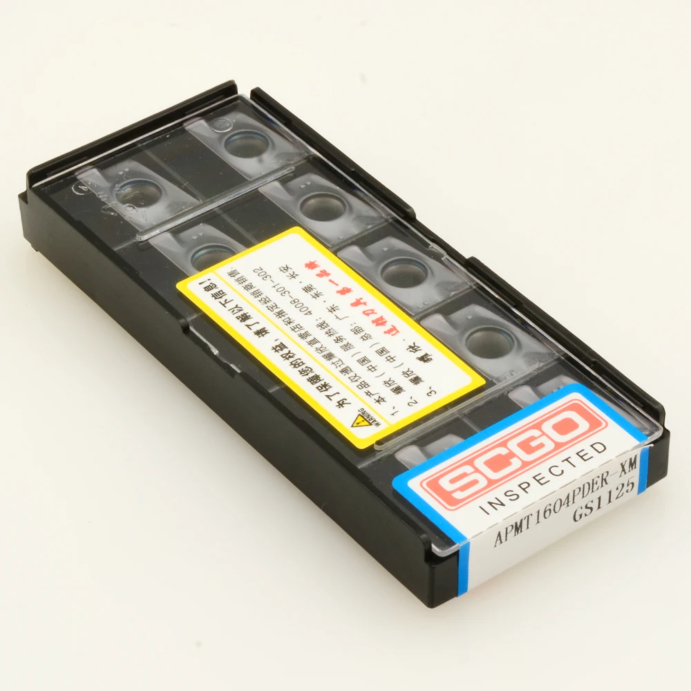 SCGO APMT1604PDER GS1125 карбидные фрезерные Вставки для сменного концевого фрезерного
