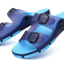 Уличные летние мужские повседневные тапочки; женские Вьетнамки с мягкой подошвой; массажные прогулочные туфли-сандалии; модные пляжные шлепанцы