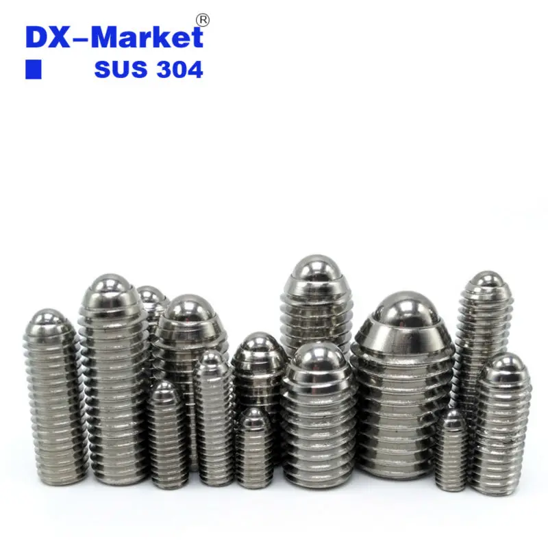 

m8*16-30mm , High quality m8 Ball Spring Plunger screw , 304 Stainless Steel hex socket set screws