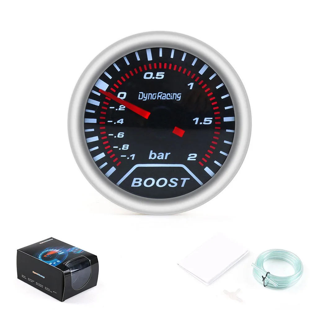 

Dynoracing 2" 52mm Smoke lens Car Turbo Boost gauge (-1~2 Bar) boost meter Car meter TT101225
