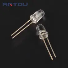 5valuesx200pcs = 1000 шт Ультраяркий красный/зеленый/синий/белый/желтый 5 мм круглый светодиодный Диод F5 светодиодный