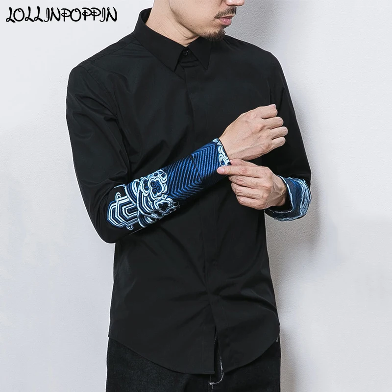 chinese style men's dress shirt