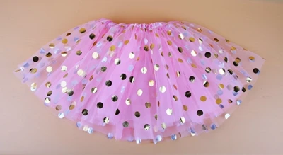 Юбки-пачки для маленьких девочек детская юбка с бронзовыми пайетками 3 Тюлевая юбка для балета, юбка для девочек Бальные юбки-американки одежда для дня рождения - Цвет: Розовый