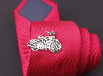 

10pcs/lot Creative Silver Motorcycle Tie Clips Neck Tie Bar Clasp Neckie Pin Men's Jewelry Gifts Father Husband Wholesale