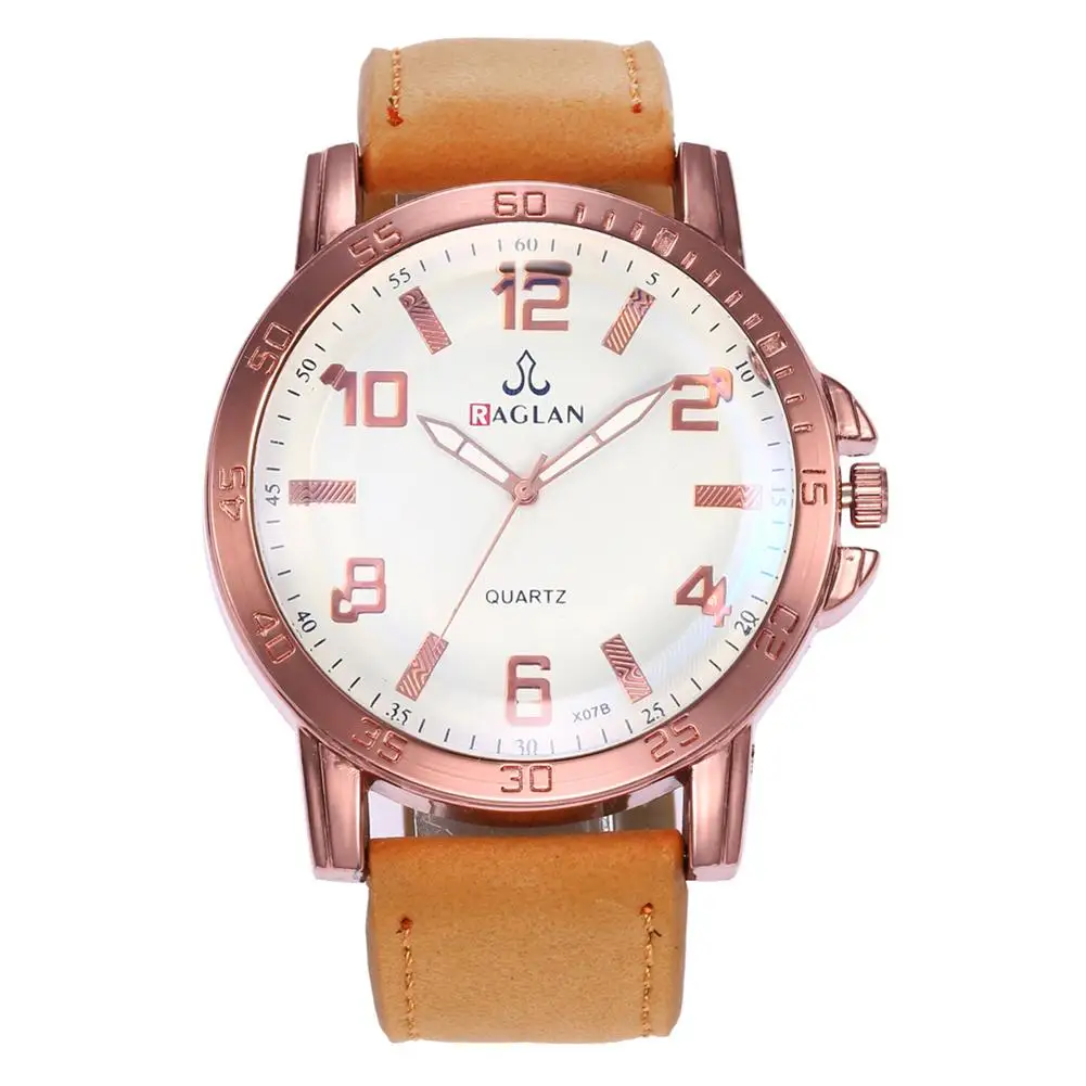 

Fashion Round Dial Arabic Numbers Men Pointer Quartz Business Wrist Watch Gift reloj hombre 2018
