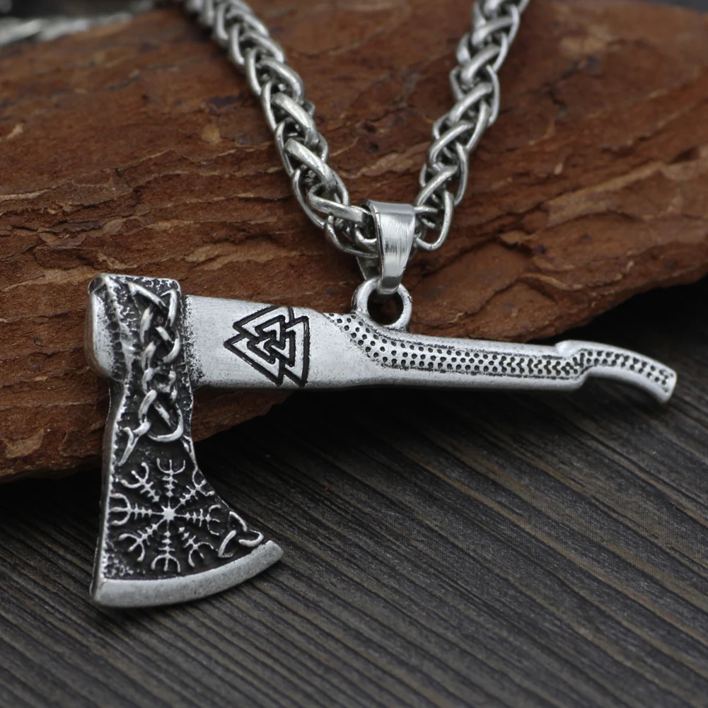 Мужчины Викинг один мА мужчины скандинавский троица валкнут Vegvisir компас амулет
