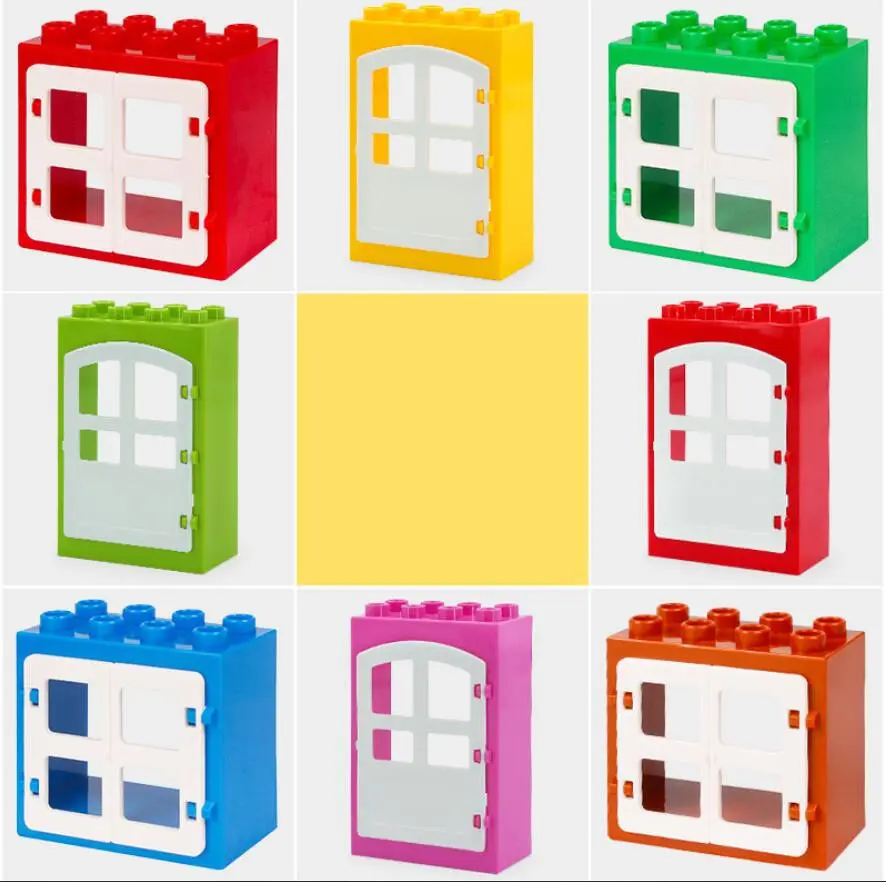 Lzaeso дом замок окно Игрушки Блоки Модель Building DIY творческие кирпичи игрушки