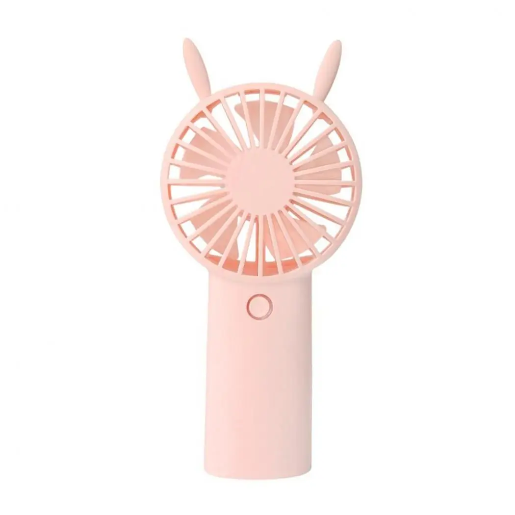 

Handheld Mini Fan Portable Rechargeable Rabbit Ear Shaped USB Fan Handy Cooling Blue Pink Plastic Home Office Camping