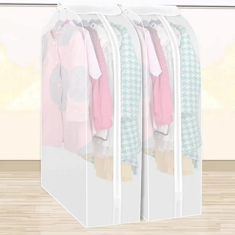 Transparent Storage Bags Clothes Protector Suit Coat Dust Cover Protector Clothes Storage Bag Family Home Hanging Organizer 1