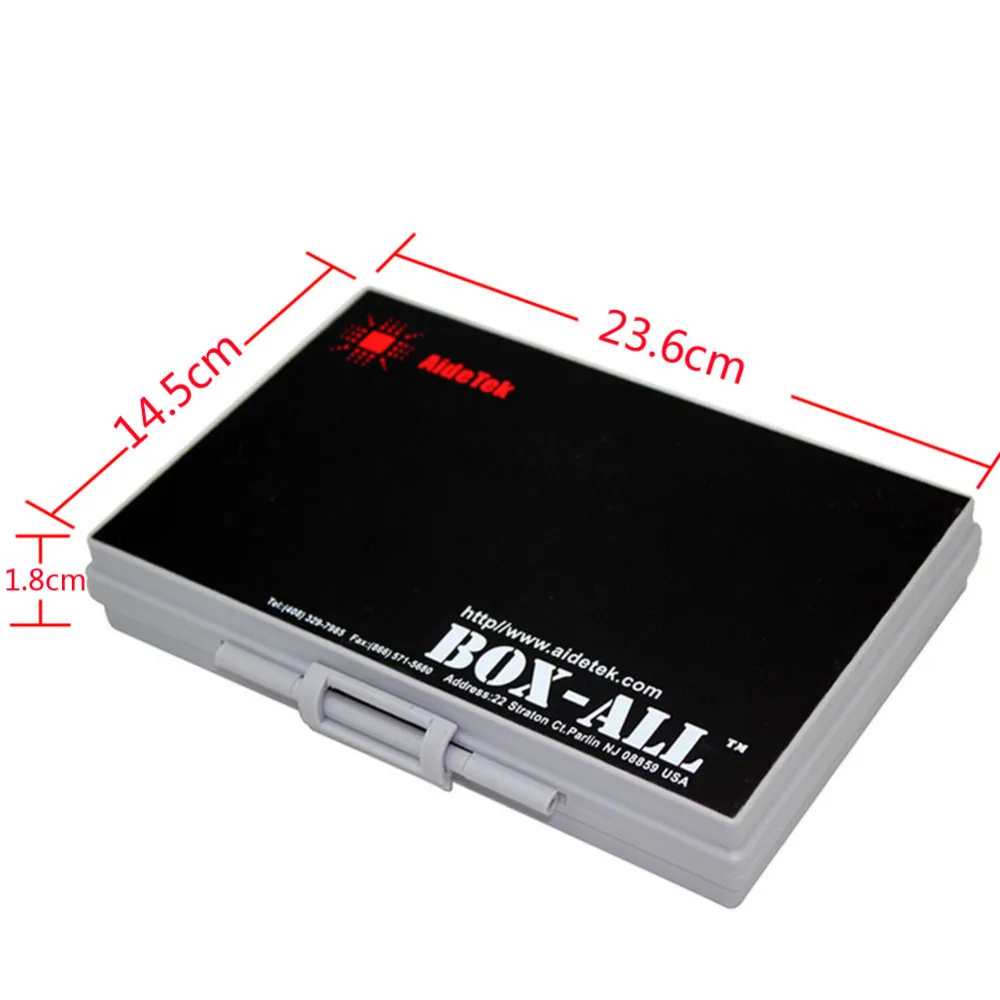 AideTek BOX-ALL-144 구획 SMD 저항기 캐패시터 구슬 보관, 흰색 상자 정리함 플라스틱 도구 상자