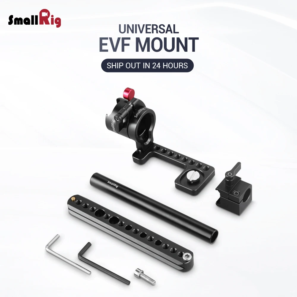 SmallRig EVF Mount with 15mm Rod Adjustable Monitor Holder Feature with Nato Rail Quick Release 158