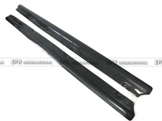 Car-styling Carbon Fiber Side Skirt Add On Glossy Fibre Finish Door Side Accessories Racing Trim For Honda S2000 S2K AP1 AP2
