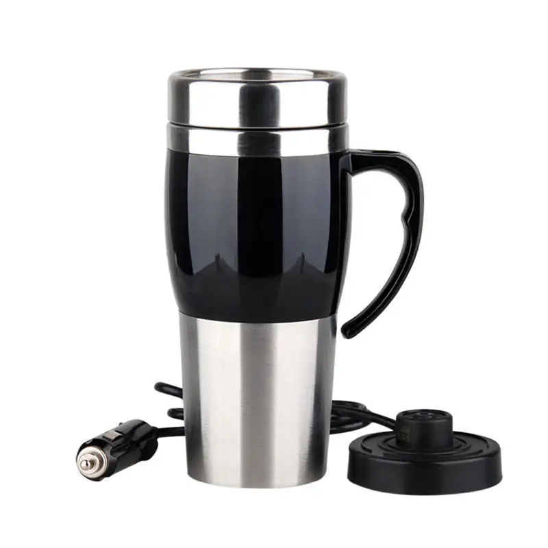 

Car bottle heater cup 12V 400ml portable coffee maker tea pot vehicle thermos heating cup