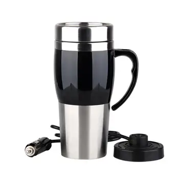

Car bottle heater cup 12V 400ml portable coffee maker tea pot vehicle thermos heating cup