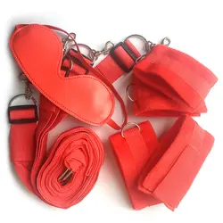 Пары наручники для бандажа и сексуальных игр плюшевые БДСМ секс-игрушки для женщин SM взрослые игры раб наручники манжеты на лодыжки маска