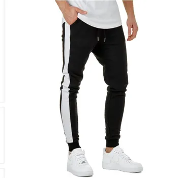 

Gym jogging pants men pencil pants men casual fashion cotton patchwork trousers mens Sportswear pants trend hip hop trousers