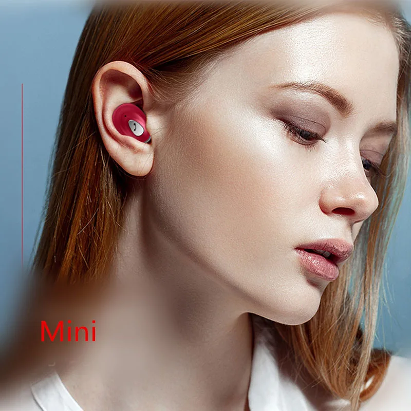 Мини Bluetooth V4.1 настоящие беспроводные наушники вкладыши Спортивная гарнитура наушник с микрофоном зарядное устройство чехол для Iphone samsung