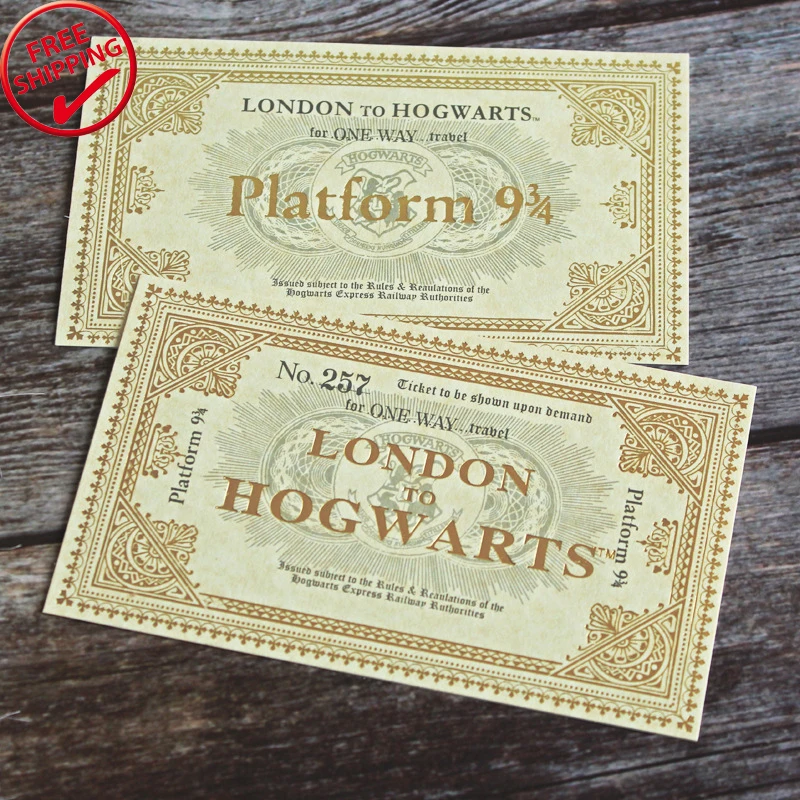 

1 Pcs Harri Potter London to Hogwarts Express Replica Train Ticket Platform NO. 257 For One Way Travel 10.8*6.2 cm Free Shipping