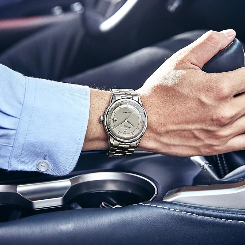 Skup Męskie automatyczne zegarki mechaniczne MIYOTA relogio automatyczny reloj hombre automatyczny szafirowy kryształ mekanik erkek kol saati