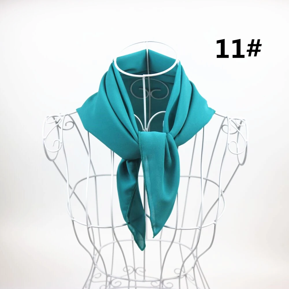 Горячая Распродажа, высококачественный 48 приятный цвет, шифоновый небольшой квадратный шарф, популярный мусульманский хиджаб, головной убор, Модный женский мочалка