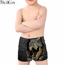 THIKIN/крутые купальные шорты для купания с 3D принтом динозавра для мальчиков, купальный костюм для маленьких мальчиков, Летний Пляжный Купальник Sbort