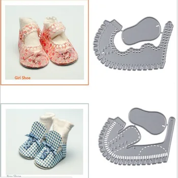 

Girl&Boy Child Shoes ShapeMetal Cutting Dies For Scrapbooking DIY Carbon Sharp Scrapbooking Dies Photo Album Art Card Dies Cut