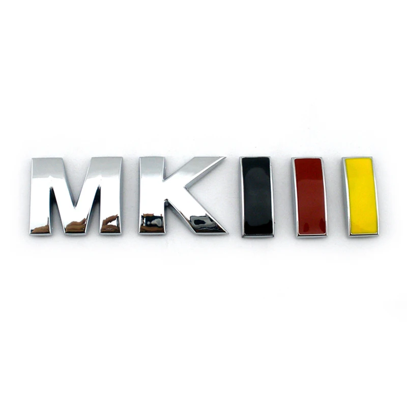 OEM 서비스 MKIII 그릴 엠블럼 2.0V 2.4T 2.6T 플라스틱 크롬 배지 3D 자동차 로고 Mk3 자동차 트렁크 스티커 폭스바겐