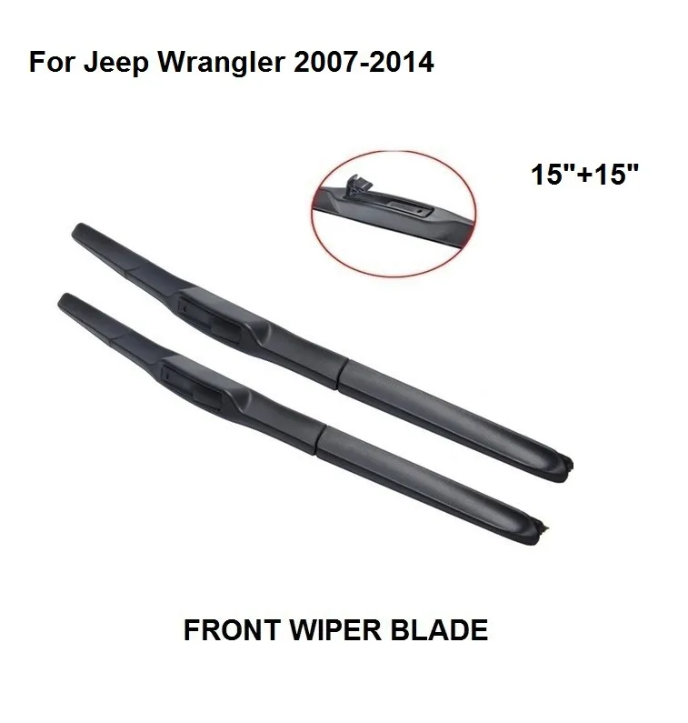 Front Window Wiper Blade For Jeep Wrangler 2007 2014 15"+15" High