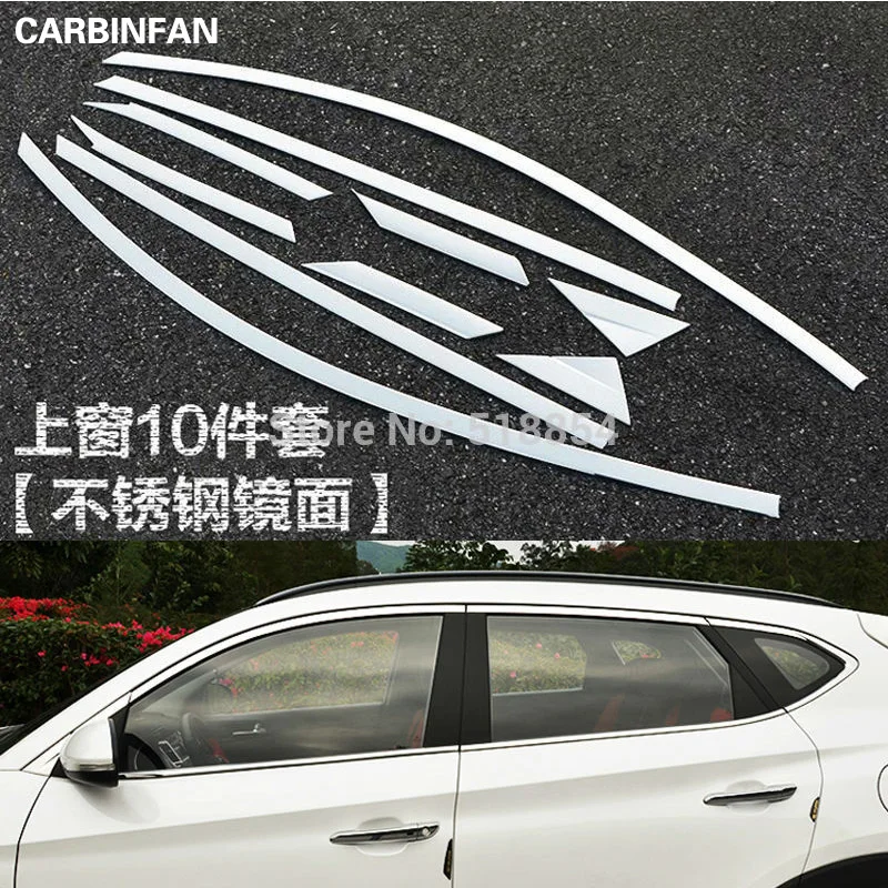

ACCESSORIES FIT FOR HYUNDAI TUCSON 2015 2016 2017 CHROME WINDOW SILL TRIM SURROUND MOLDING COVER UPPER GARNISH ACCENT