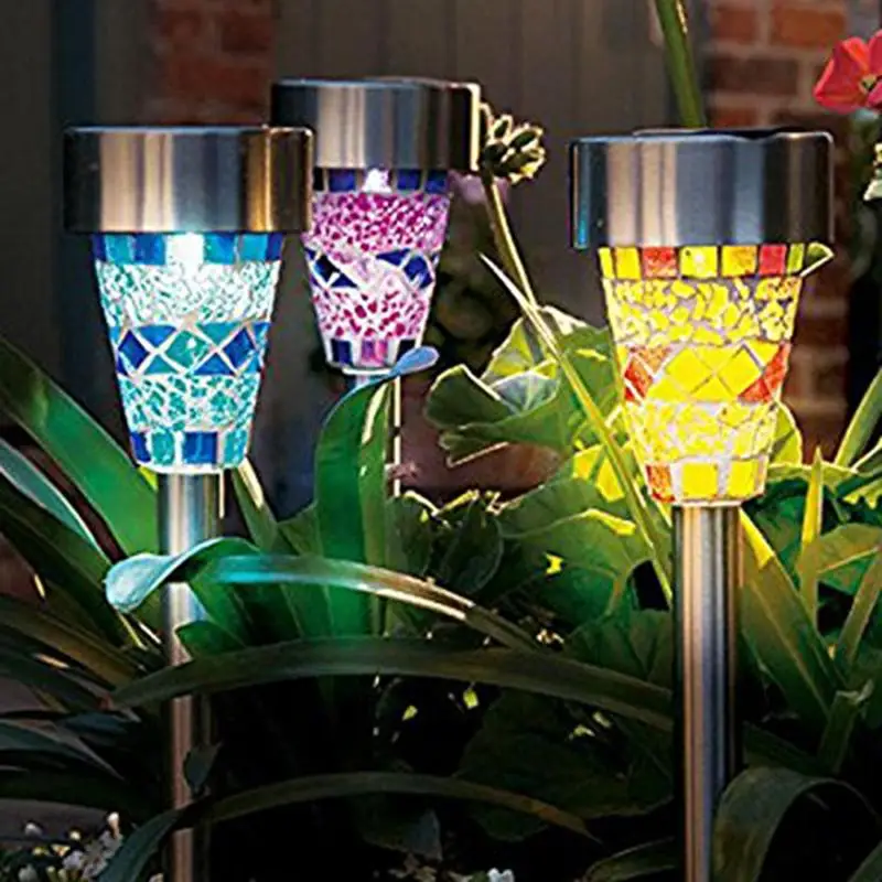 

3pcs/set Outdoor Waterproof Solar Light Ground Yard Lawn Mount Stainless Steel LED Lamp Novelty Garden Light Insert Lawn Lamp