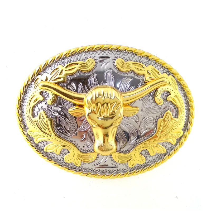 High quality gold Silver Cowgirl belts clip cowboy belt buckle with