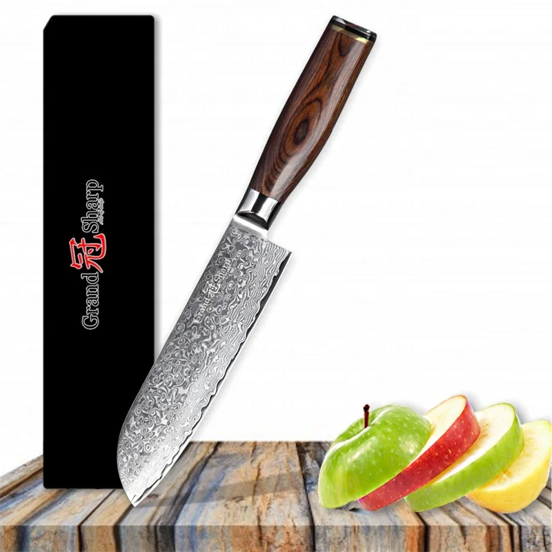 Grandsharp 3 шт набор ножей из дамасской стали 67 слоев японской vg10 шеф повара Santoku
