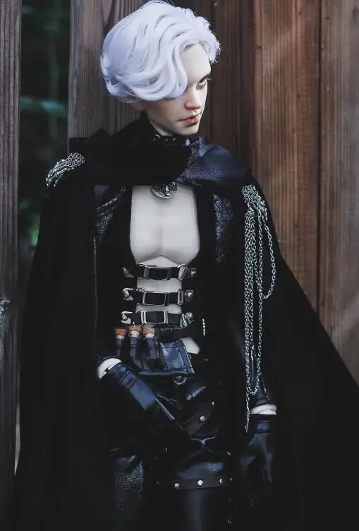 Accept custom European style Black leather Suit BJD 1//3 SD SSDF Doll Clothes
