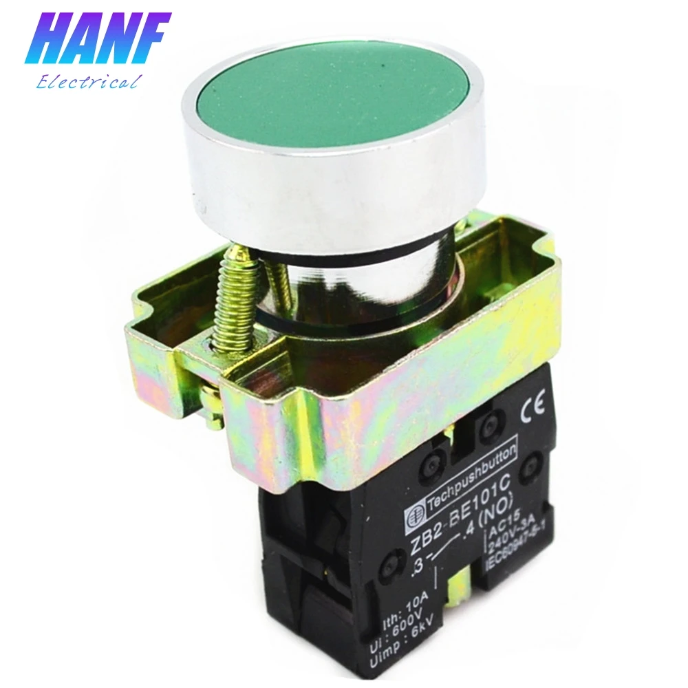 22mm XB2 BA31 Flush Pushbuttons XB2 BA31 Green Momentary Push Button ...