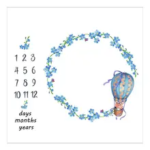 Тканевый фон для фотосъемки новорожденных детей с цифрой в виде цветка шара медведя