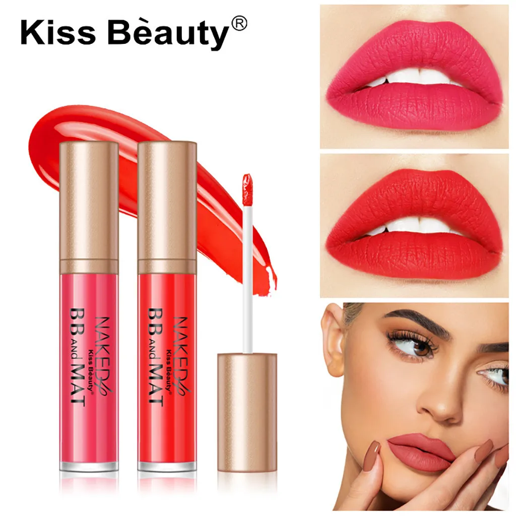 

12 Colors Waterproof Liquid Lip Gloss Nude Matte Velvet Glossy Sexy Batom Lip Tint Brick Red Long-lasting Lipgloss Kyliejenner