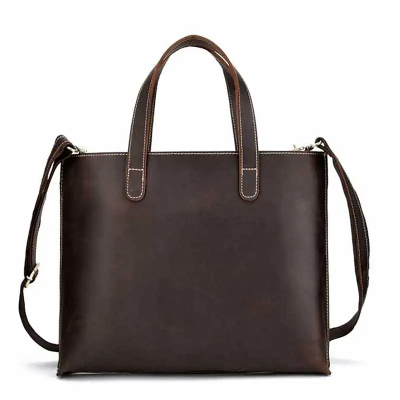 

New genuine leather handbag Mad Horseskin Men's Bag Head Cowskin Business Computer Retro Men's Bag