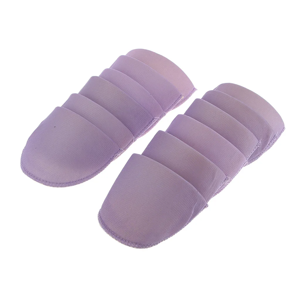 6 Pairs Sew In Suits Sponge Shoulder Pads Sewing Crafts Clothing Accessories Purple