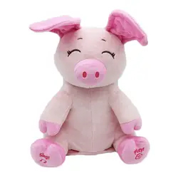 28 см фильм игрушечные лошадки поросенок плюшевые игрушки милая розовая свинка мягкие чучело кукла для детей движение свинья детский
