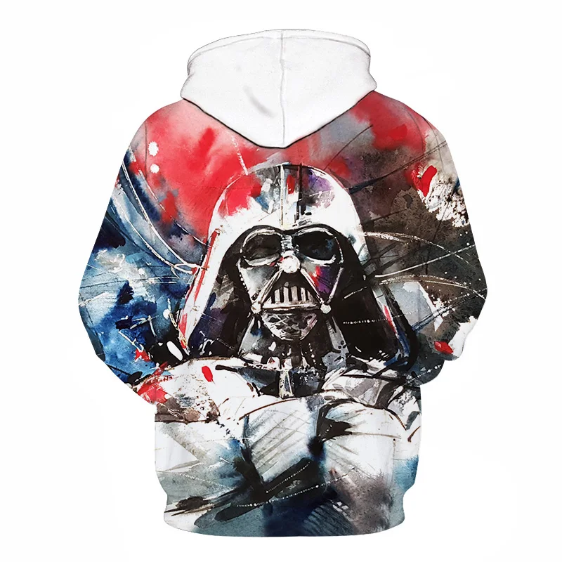 2019 جديد حرب النجوم هوديس طباعة هوديس 3D بارد تصميم الرجال بلوزات عارضة الذكور رياضية بلوزات على الموضة الآسيوية حجم s-6xl