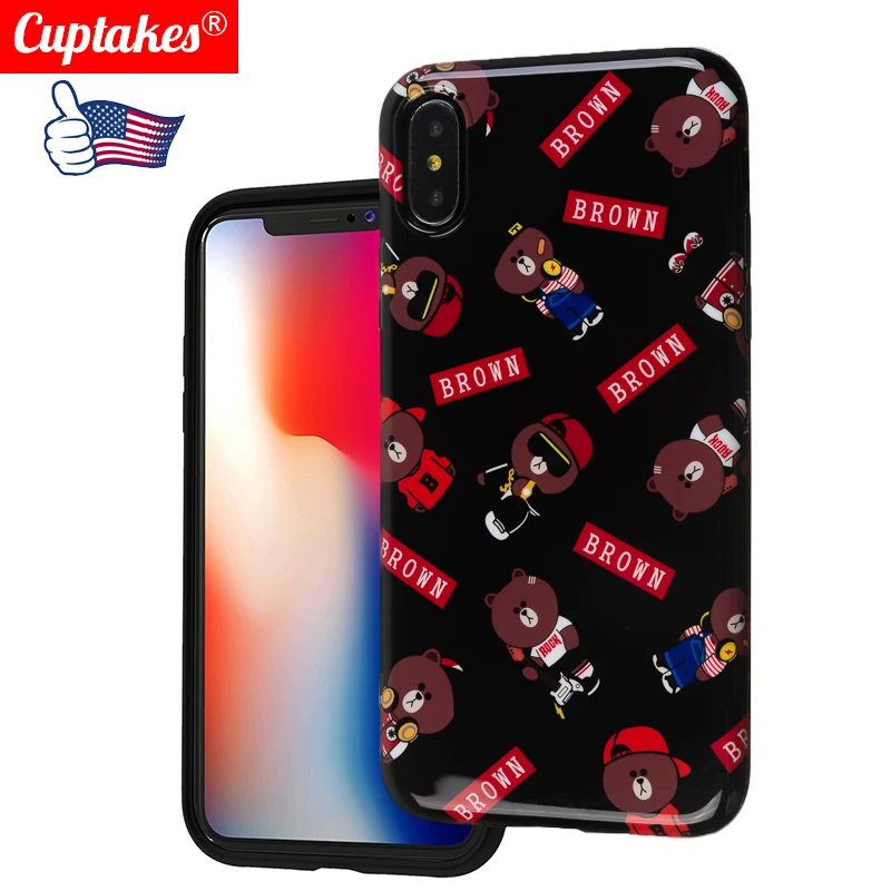Роскошный фирменный глянцевый мягкий силикон imd чехол для iPhone 7 8 Plus X 10 XS Max XR 6 6S