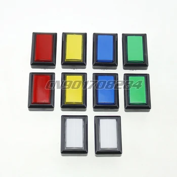 

10x Beatmania IIDX Rectangle LED Light Illuminated Push Button Rectangular buttons For Arcade Coin Machine 50*33mm