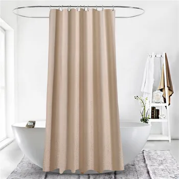 

White Leaf Print Curtain Bathroom Bath Curtains Easy Clean Shower Curtain Polyester Water Proof 180*180cm