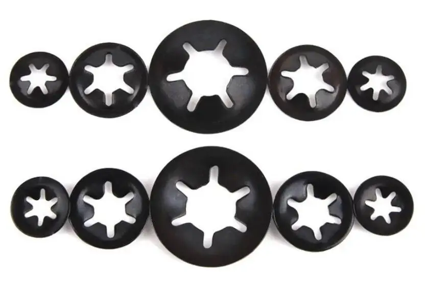 

20pcs M10 M12 manganese steel spring plum blossom ring Bearing retaining rings flower washer