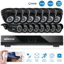 KKMOON 16CH DVR комплект 960 H/D1 800TVL наружная камера безопасности Система протокола ONVIF 16CH DVR 8 Водонепроницаемый ИК камера наблюдения 8 комплект внутренней камеры