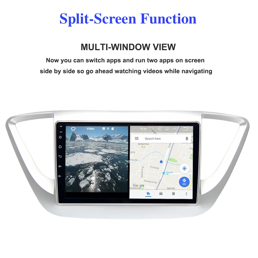 Discount Car Multimedia Din Radio Android GPS for Hyundai Solaris 2017 2018 verna I25 4GB + 32GB 8-core autoradio navigation head unit 4