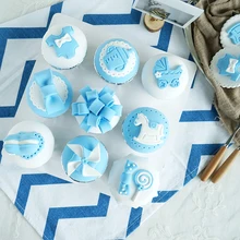 Искусственные чашки имитация торта помадка торт Небесно-Голубой кекс детский день рождения реквизит для обустройства фона