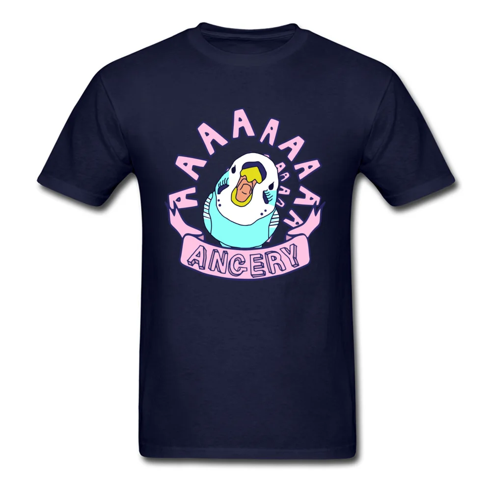 Tops T Shirt angery budgie VALENTINE DAY Short Sleeve Pure Cotton Round Collar Boy Tshirts Simple Style T Shirt Hip Hop angery budgie navy