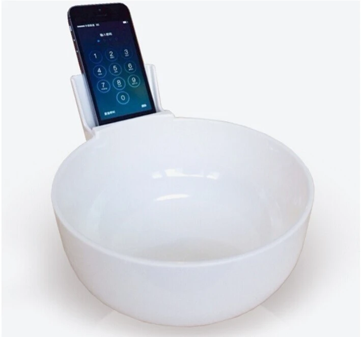 Teanfa Creative Noodle Bowl Tableware 2L Large Melamine Mobile Phone Holder Noodle Bowl Color Random 