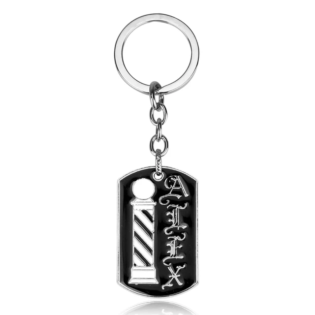 mqchun hip hop jewelry barber shop barber pole logo dog tags pendant